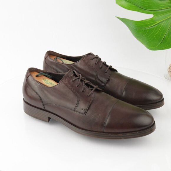 Cole Haan Mens Henry GrandOS Oxfords Size 11 M Brown Leather Cap Toe Dress Shoes main image 11